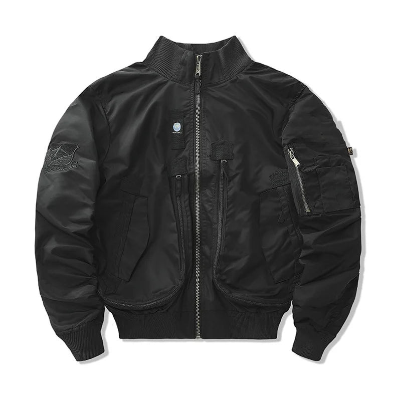 LΛWLΞSS MA-1 Bomber Jacket - Retro Oversized Baseball Coat