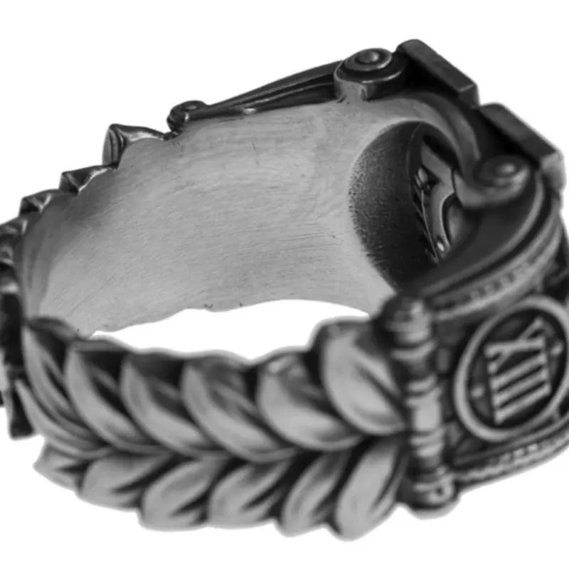 Warhammer 40K Ultramar Honor Emblem Ring - Men's Gothic Sci-Fi Statement Ring