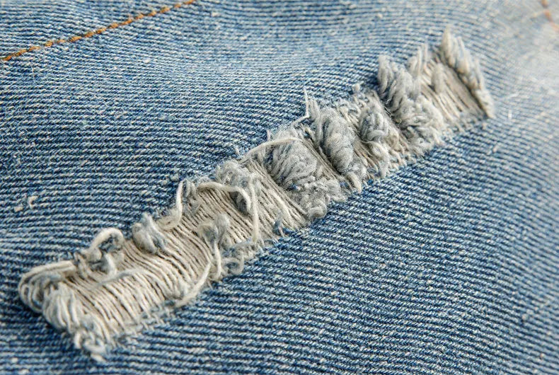 LΛWLΞSS Men's Winter Denim Jacket - Fleece Lined Fur Collar Jean Coat